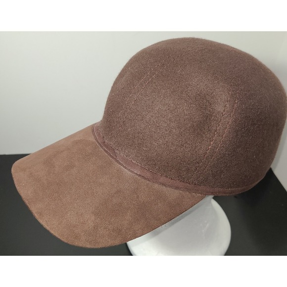 H & M Other - Brown Chocolate Suede Like Fitted Hat Cap Size S/M NWOT